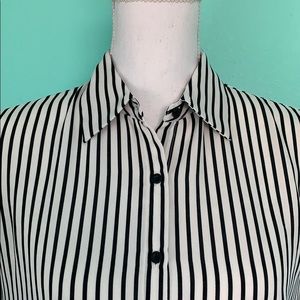 Classic Black & White Stripe Shirt